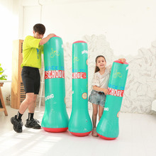 儿童成人充气拳击柱 加厚PVC不倒翁发泄玩具搏击柱充气健身打击柱