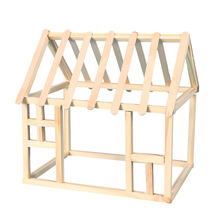 新品拼插小房子小制作材料包DIY创意小发明小木屋模型厂家直销