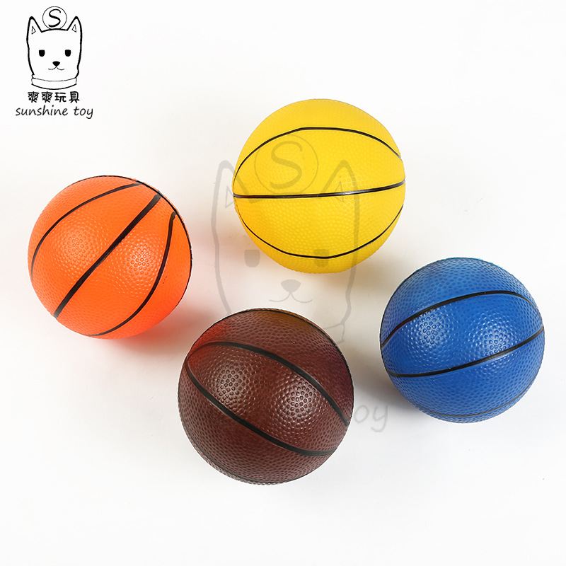 factory wholesale 16cm children‘s pvc inflatable small basketball toy palm racket ball 6 inch kindergarten football