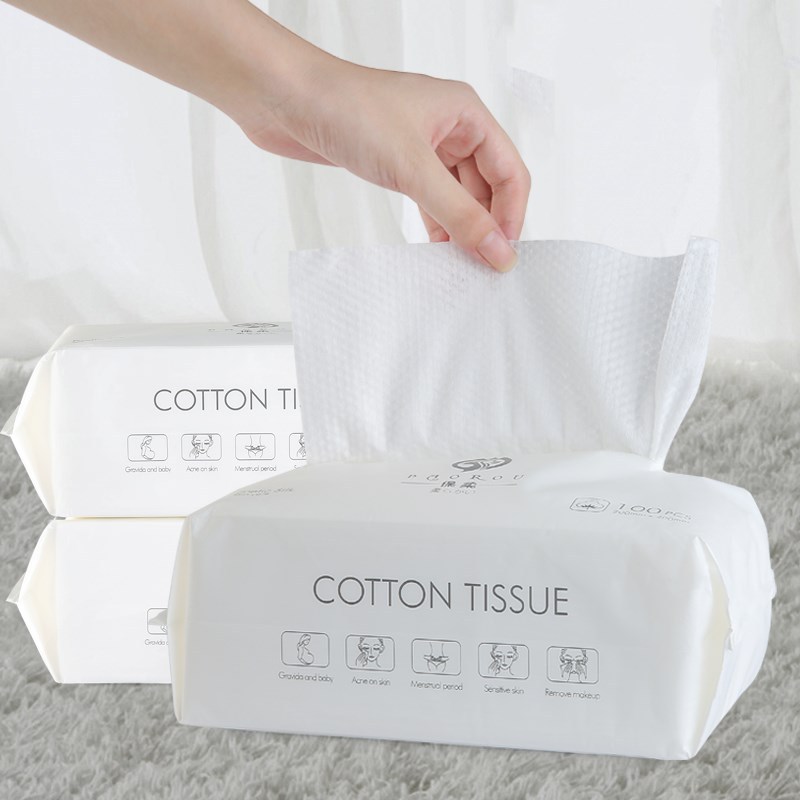 Disposable Face Towel Removable Plant Fiber Thickened Cotton Soft Towel Beauty Cleansing Wiper Face Towel 50 Pumping 100 Sheets