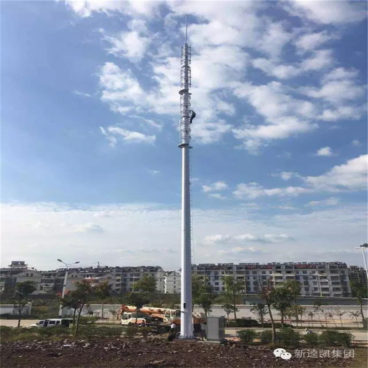 供应移动联通电信5g基站5g35米通信铁塔单管塔电力塔避雷塔