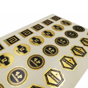 透明烫金亚银牛皮纸铜版纸不干胶贴纸 不粘胶标签 贴纸 封口贴