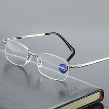 新款半框老花眼镜半框防蓝光老花镜高清老人镜阅读眼镜现货供应
