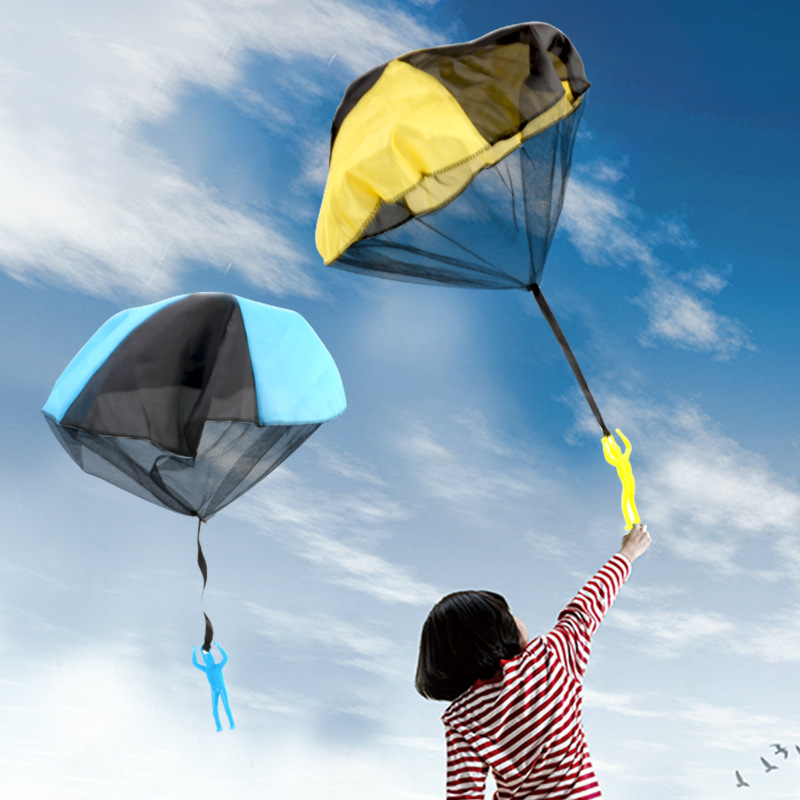 Cross-Border Hot Children's Hand Throwing Parachute Soldier Parachute Outdoor Toys Amazon Hot Sale Printable Pattern