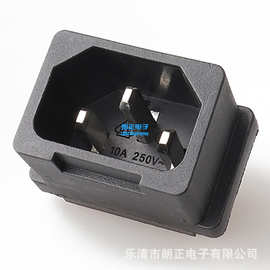 LANZMFG朗正LZ-14-12 品字插座三芯插座C14插座AC电源插座全铜