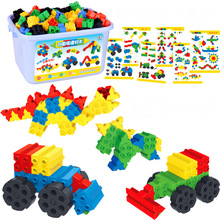 摩智纷大颗粒积木玩具车PP塑料儿童拼装拼插早教开发智力男孩玩具
