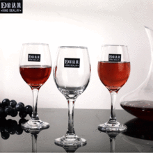 金达莱玻璃红酒杯3065玻璃葡萄酒杯250机吹高脚洋酒杯制做