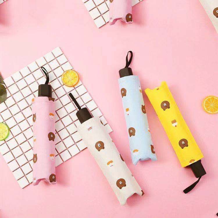 天女伞 包邮 定制logo黑胶伞 防紫外线太阳伞女三折叠太阳伞雨伞