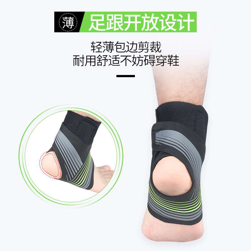 In Stock Wholesale Sports Ankle Support Sets of Compression Adjustable Anti-Sprain Ankle and Wrist Guard Basketball Football Mountaineering Running Protective Gear