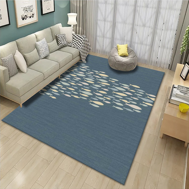 厂家批发北欧简约卧室家用印花客厅地毯 批发现代几何沙发茶几毯