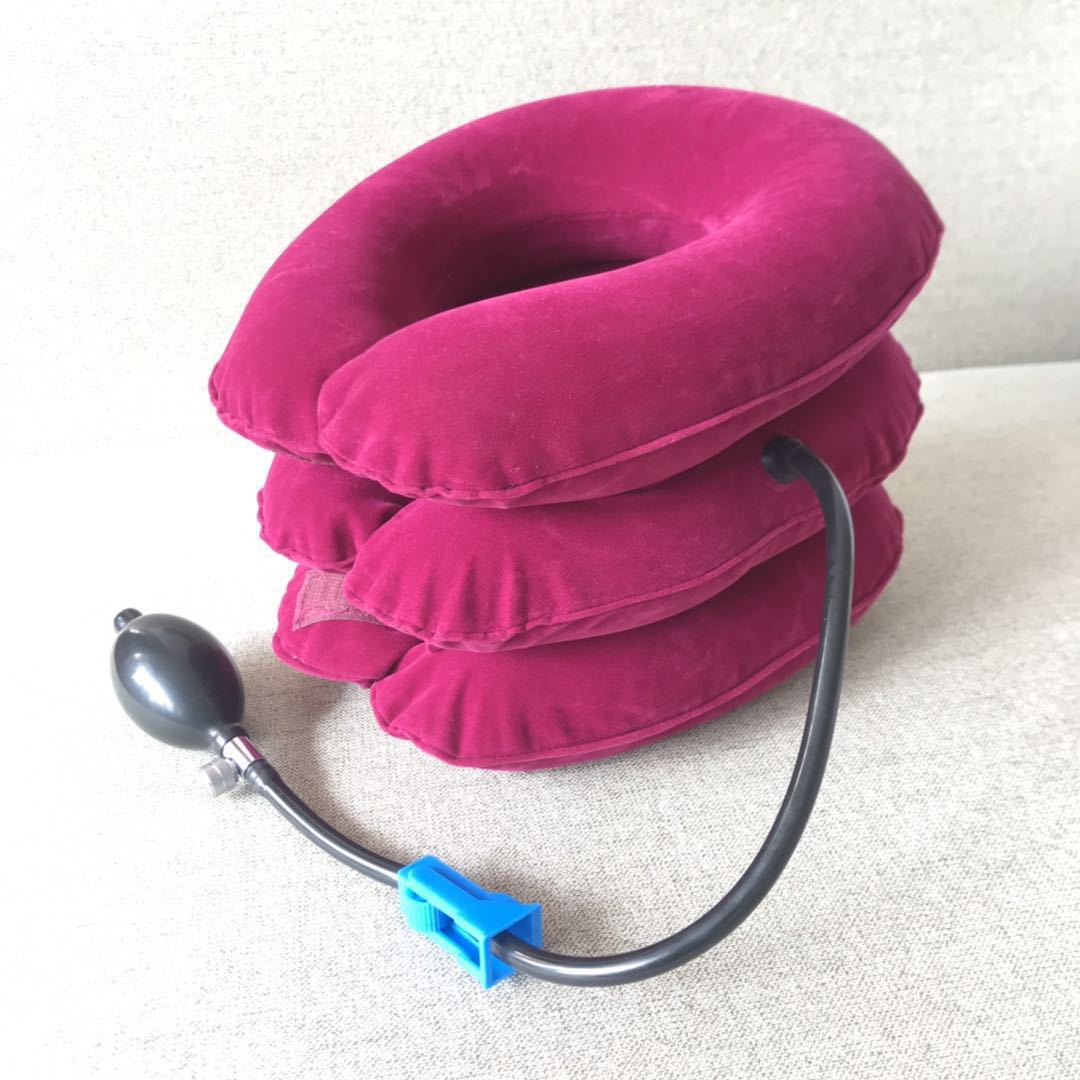 Factory Wholesale Portable Inflatable Cervical Traction Instrument Household Health Device Multi-Color Full Velvet Half Velvet Traction Instrument