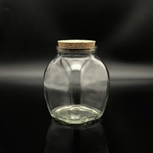 玻璃瓶厂家批发方形玻璃储物罐茶叶罐密封罐木塞礼品赠品