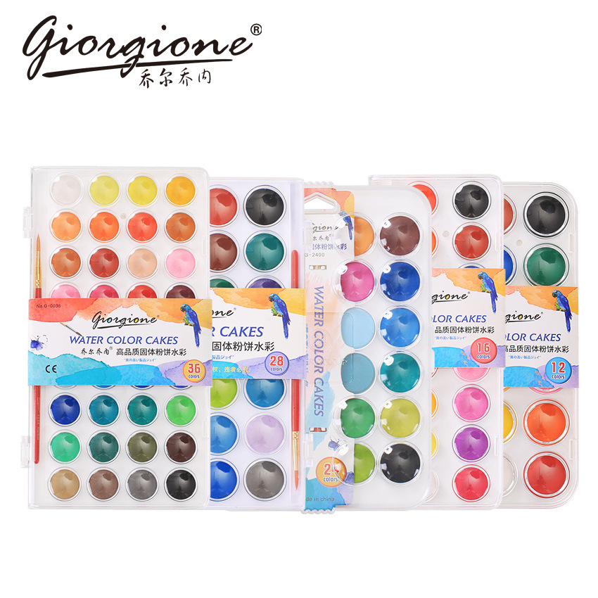 36 Colors Solid Watercolor Gouache Beginner Powder Art Solid Watercolor Factory Wholesale