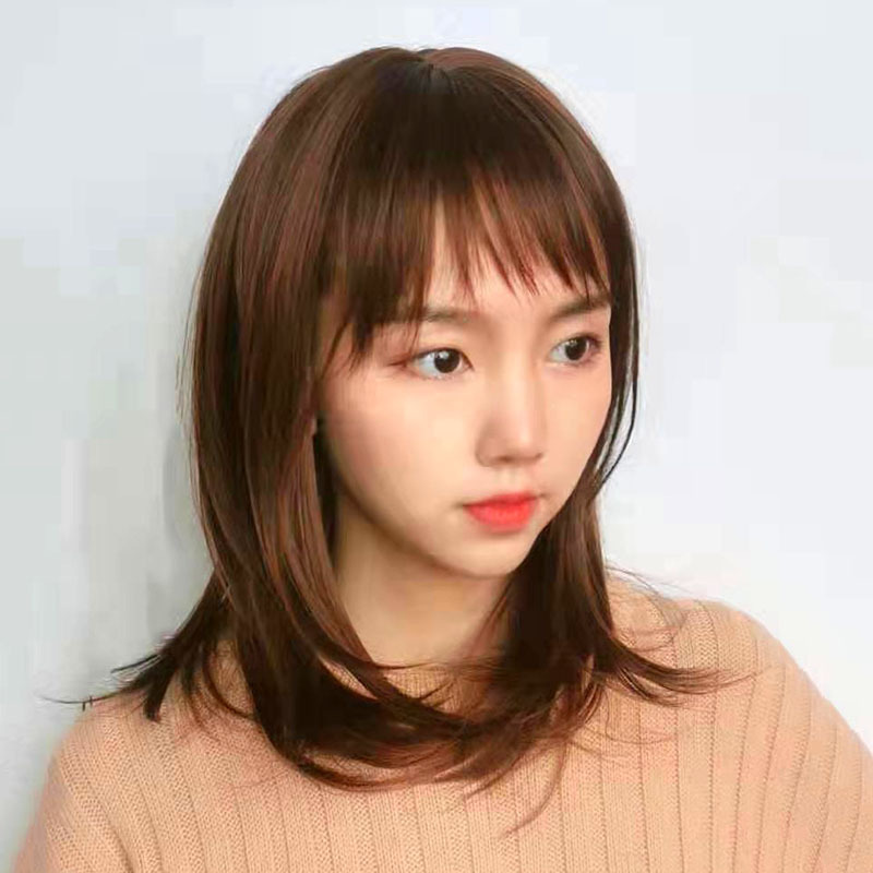 网红锁骨发短发短内扣发中长发假发全头套抖音快手货源-阿里巴巴