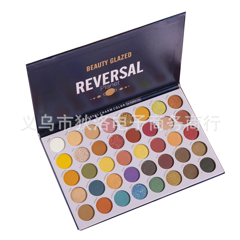 Authentic Beauty Glazed40 Color Reversal Planet Eye Shadow Children's Stage Makeup Color Eye Shadow Plate Pearlescent Ins