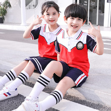 幼儿园园服夏装棉质短袖儿童校服教师小学生运动会班服表演服套装