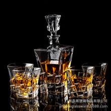 水晶酒具套装岩石套装威士忌酒瓶酒杯高档酒瓶七件套水晶洋酒杯