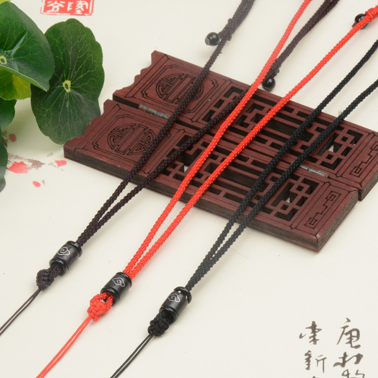 檀木镶嵌银丝项链挂绳 可调节吊坠挂绳diy手工编织精品项链批发