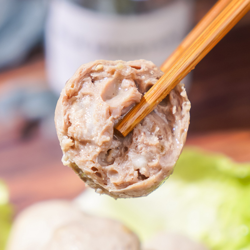 领犇潮汕牛肉丸 广式速冻半成品火锅丸子 关东煮麻辣烫食材批发