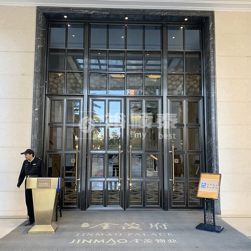 工程金属非标门酒楼酒店住宅小区入户大堂大门楼宇不锈钢单元门