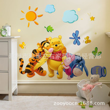2006幼儿园儿童房熊欧美可移除外贸墙贴纸批发zooyoo