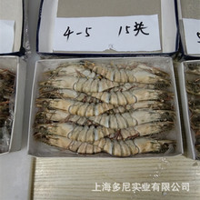 黑虎虾草虾斑节虾生冻黑虎虾 一盒8只虾净重550克 2盒起包运费