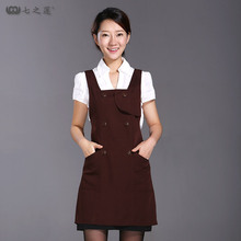 简约餐厅厨房围裙咖啡厅韩版时尚布艺公主欧式工作服围裙