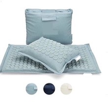 亚麻荞麦莲花 椰棕 针刺 垫 linen acupressure mat