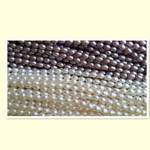 淡水珍珠 米形5-5.5mm半成品珍珠项链 水滴形淡水珍珠Diy散珠
