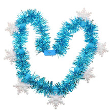 酷莱思特圣诞节饰品冰雪系列7LED灯串跨境热销毛条雪花发光项链