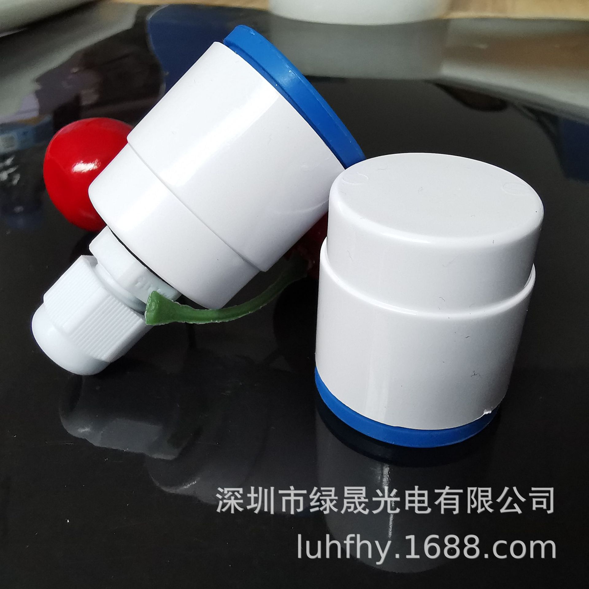 t8全塑灯管防水灯头 ip68防水t8堵头蓝色硅胶环 高端大气风范
