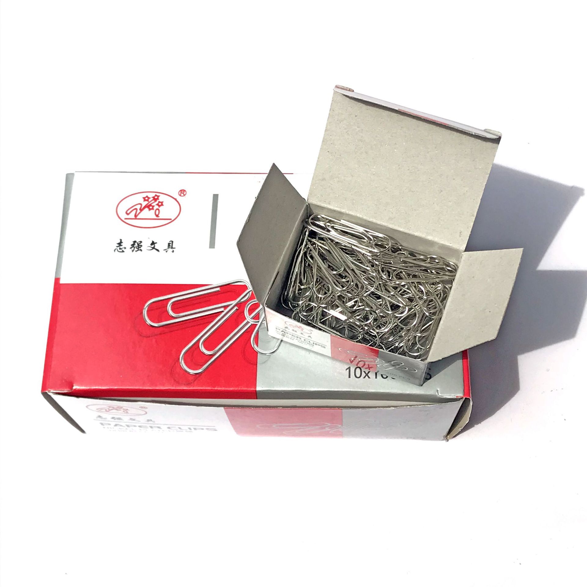 批发办公用品金属文具镀镍3#回形针别曲针回型针盒装资料夹文件夹