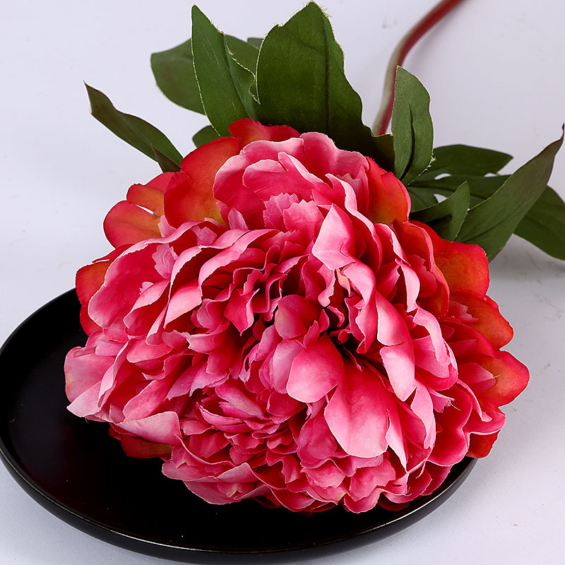 artificial flower artificial plant Factory Direct Sales High Simulation Prickly Pear Peony Flower Simulation Peony Fake Flower Silk Flower Wedding Home Decoration