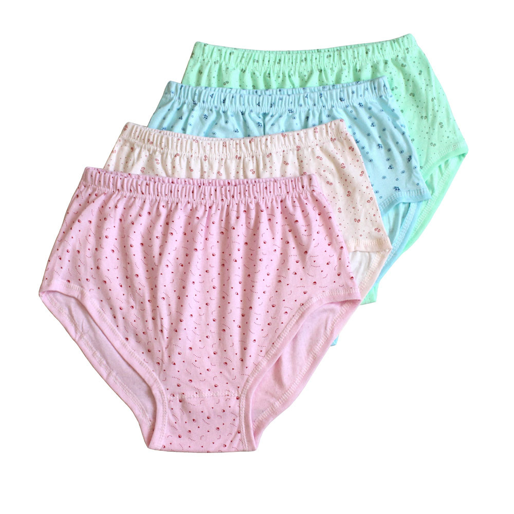 Mid-High Waist Women's Cotton Briefs Middle-Aged and Elderly plus-Sized plus Size Loose Shorts Mom and Grandma 100% Cotton Briefs