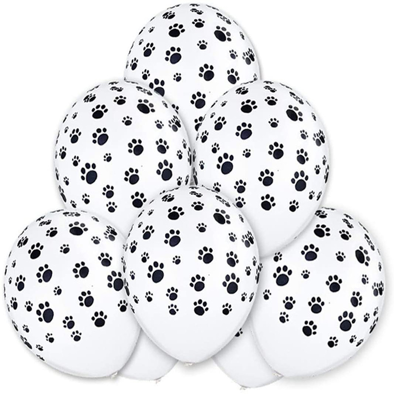 12-Inch 2.8G Printing Dog's Paw Balloon Holiday Party Atmosphere Children's Birthday Decorations Arrangement Celebration Ceremony Products