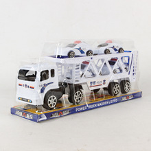 4个塑料警车玩具组合 警车拖车模型 儿童玩具10元店货源配货批发