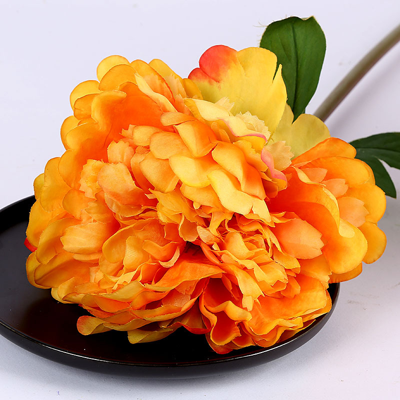 artificial flower artificial plant Factory Direct Sales High Simulation Prickly Pear Peony Flower Simulation Peony Fake Flower Silk Flower Wedding Home Decoration