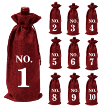 1-10个酒瓶袋套装麻布盲品酒袋防尘束口抽绳红酒包装袋现货批发