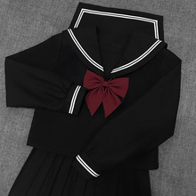 黑二本黑色白二本基础款水手服正统JK制服日本校服学院风班服套装