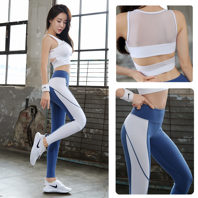 New Sports Running Vest Suit Outdoor Workout Clothes in Stock Yoga Clothes Mesh Vest with Chest Pad