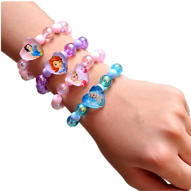 colorful children‘s flash beads bracelet beaded children‘s bracelet european and american princess jewelry cartoon gift direct wholesale