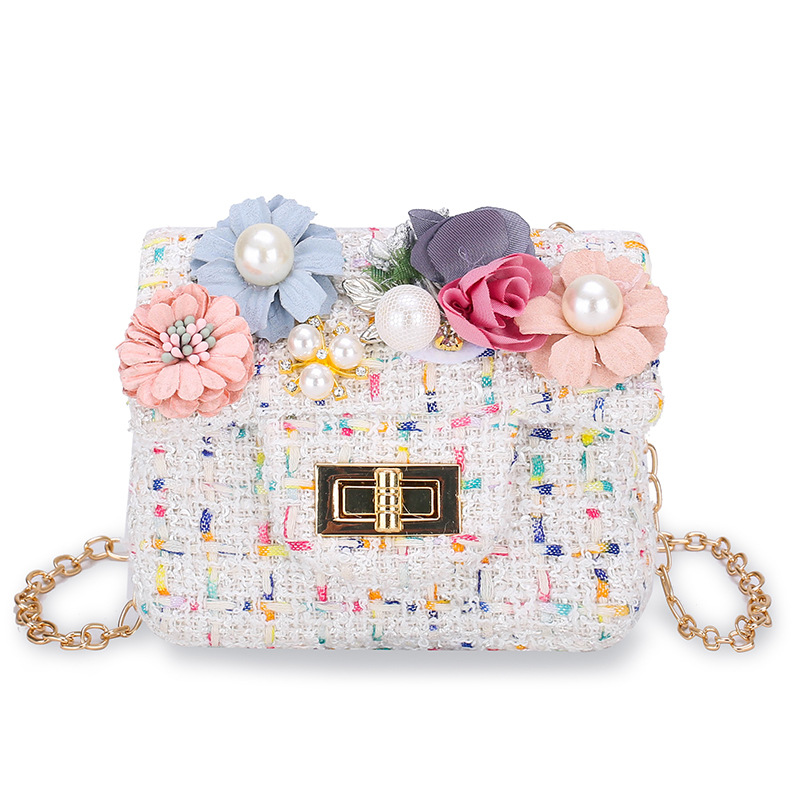 Children's Bag Cute Girls' Cartoon Flower Shoulder Bag Chanel Style Messenger Bag Baby Coin Purse Candy Bag