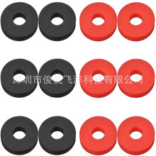 厂家批发 6组2色带字防背带脱落硅胶锁扣(黑+红）吉他配件