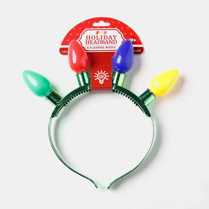 酷莱思特圣诞节头饰LED发光发箍猫耳朵米奇折叠蝴蝶结花环派对