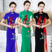 中式复古妈妈旗袍2024新款夏季改良版日常可穿优雅中国风连衣裙女
