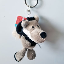 毛绒钥匙扣挂件玩具玩偶摇滚狼黑衣狼娃娃机车包饰品一件代发
