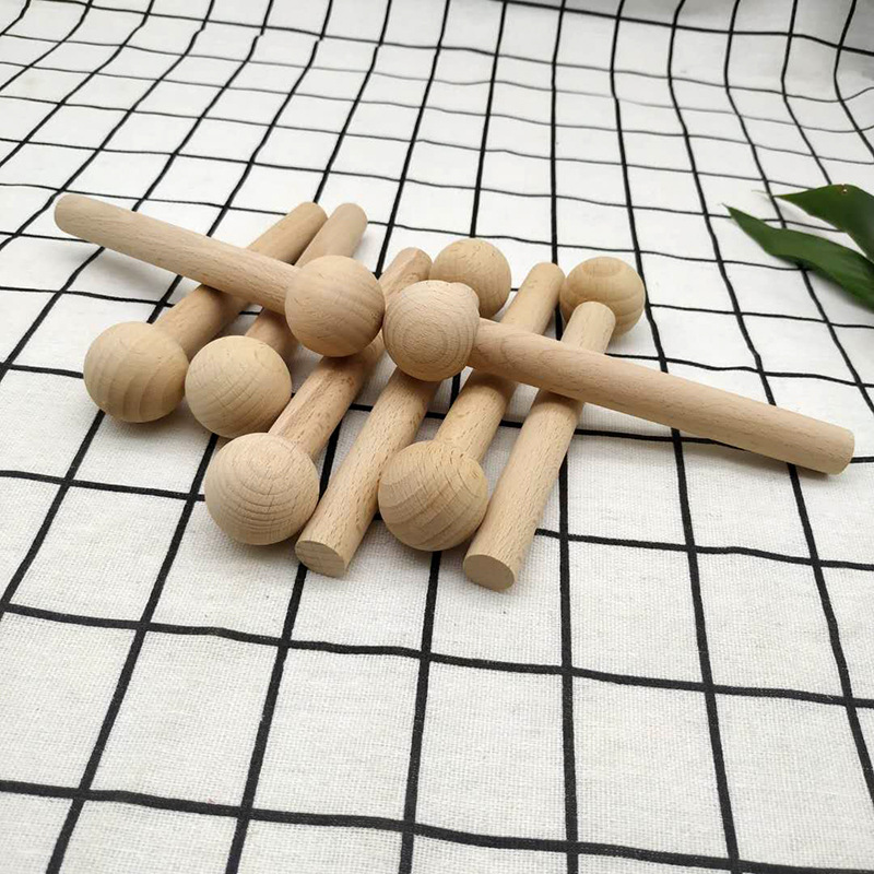 现货实木洞洞板配件木棍 火柴棍木圆球木棍圆棒木圆球棍 打鼓锤棒