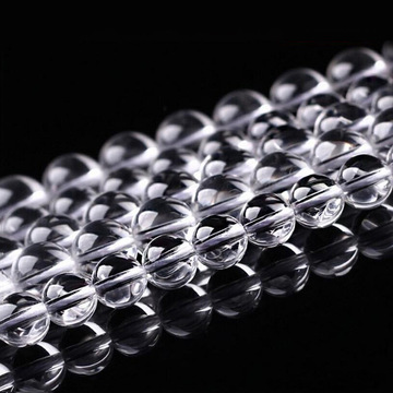 志诚 天然白水晶圆珠半成品散珠透明水晶材料diy配件批发4-14mm