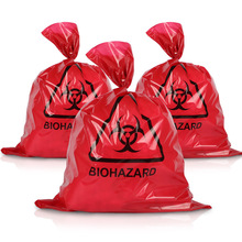 现货红色医疗垃圾袋31*64医疗废弃物收集生化袋高温高压消毒灭菌