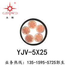 厂家直供路灯腊克线YJV-5*25 铜芯现货 低压阻燃铜芯路灯电缆